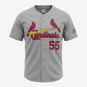 St. Louis Cardinals #55 Stephen Piscotty SGA Gray Baseball Jersey Men's XL